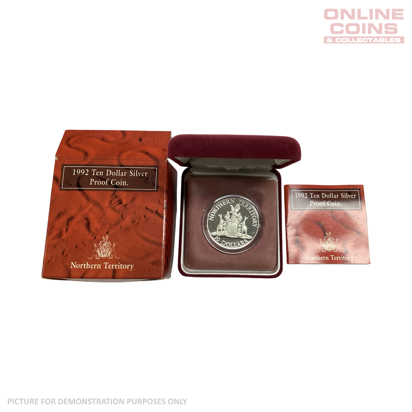 1992 Silver Ten Dollar $10 Proof Coin - Northern Territory State Series